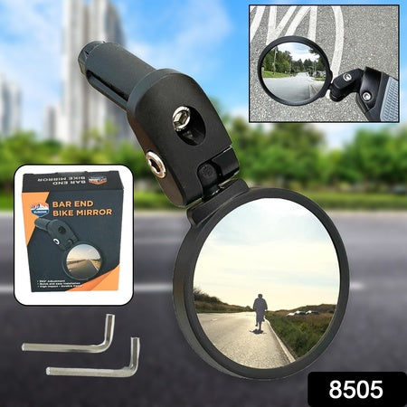 Bar End Bike Mirror Safe Rearview Mirror 360 Rotatable  Foldable Safety Bicycle Rear View Mirror Mirror Durable Bike Mirror (1 Pc)