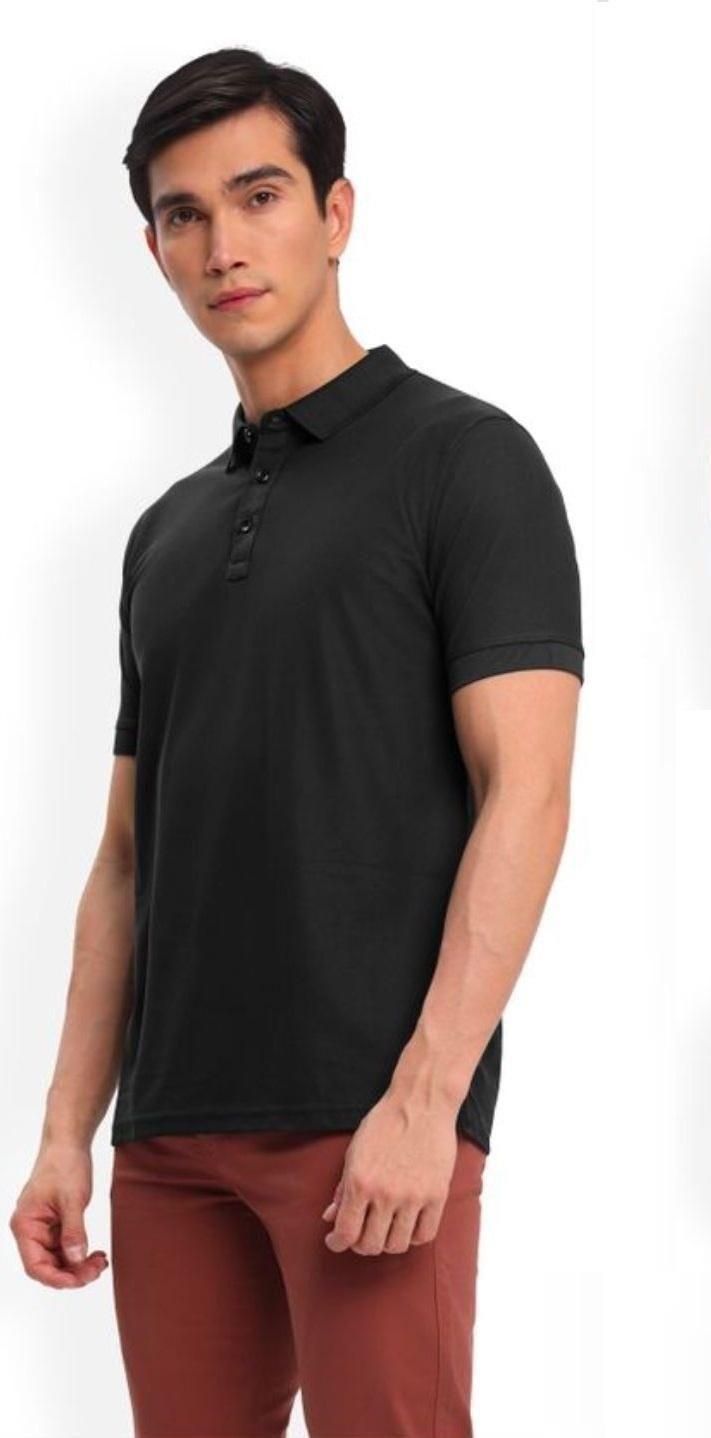 3Pic Poly Cotton Solid Half Sleeves Mens Polo T-shirt