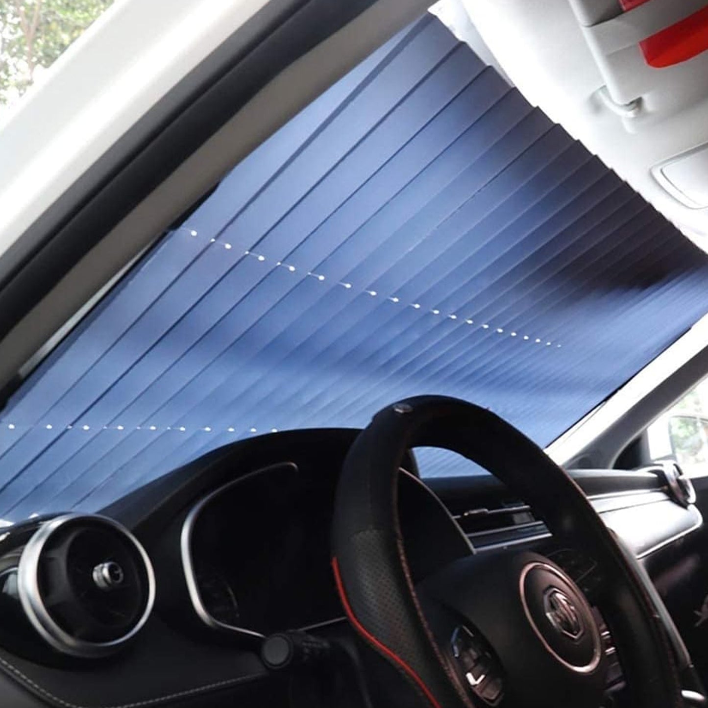 Retractable Long Foldable Windshield Sun Shade For Car (1 Set)