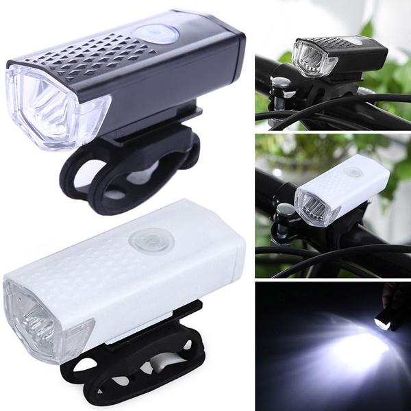 Usb Rechargeable Bicycle Light Set 400 Lumen Super Bright Headlight Front Lights