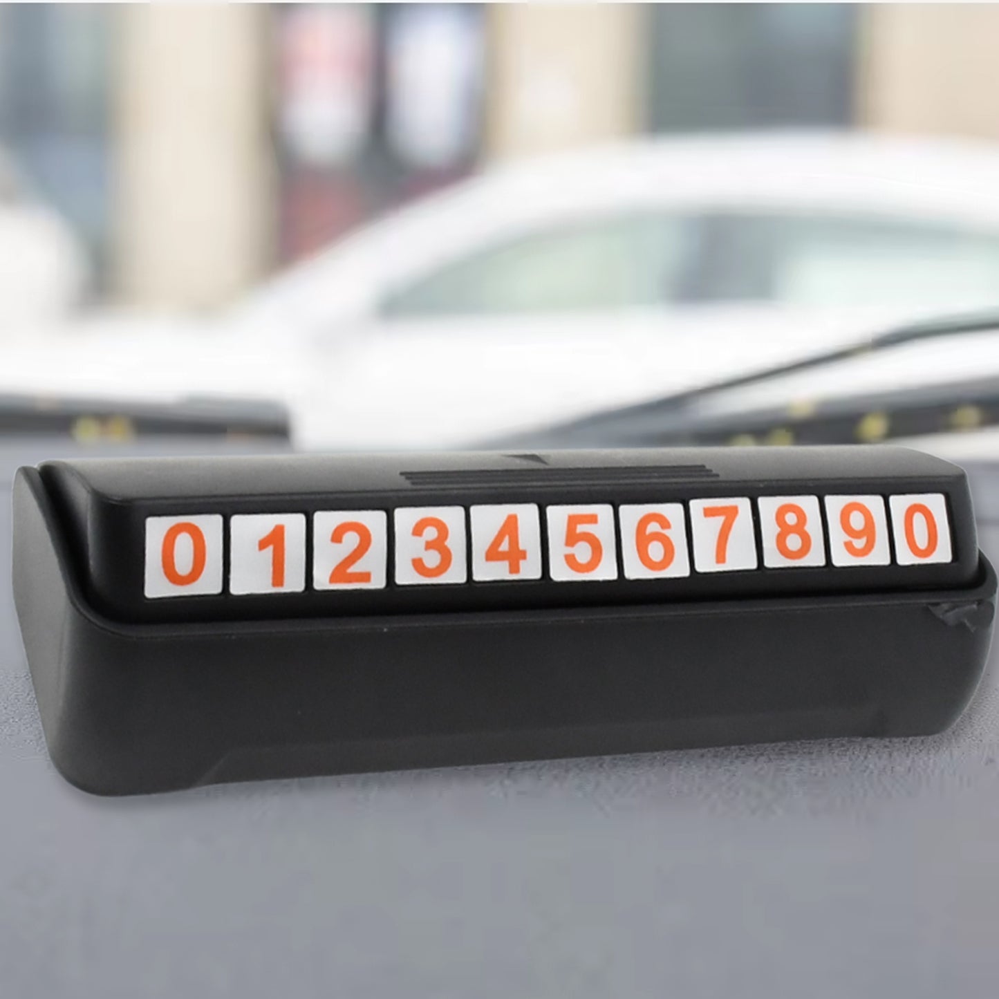 Temporary Car Parking Mobile Number Display With Magnetic Numbers Stickers (1pc)