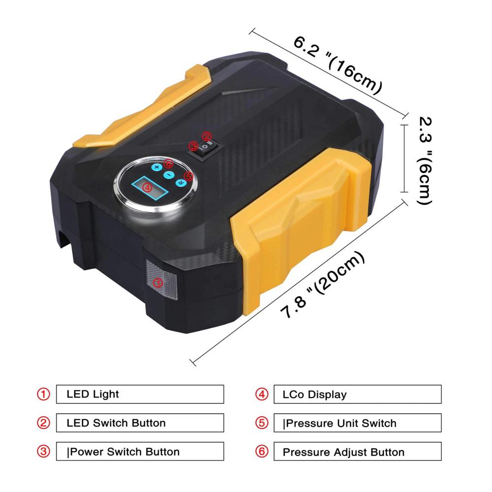 Portable Electric Car Air Compressor Pump For Car And Bike Tyre